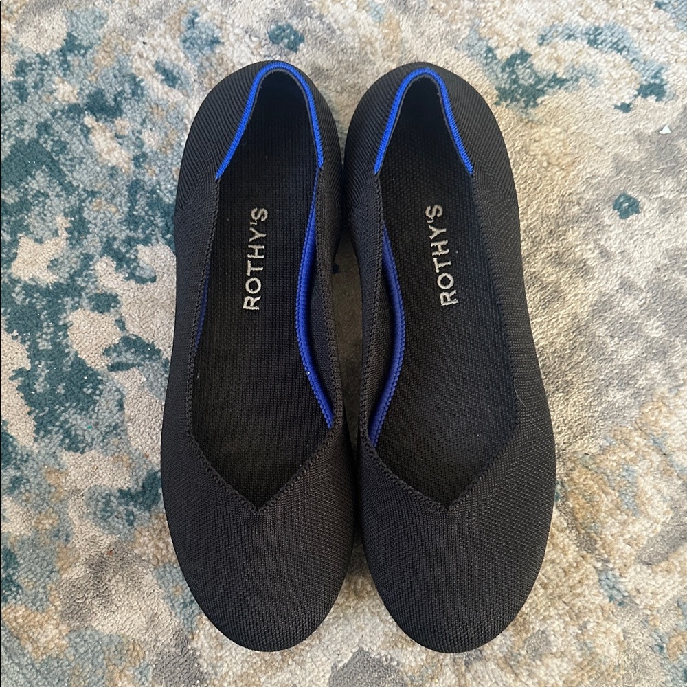 Rothy's Women's Black and Blue Flats - Picture 2 of 5